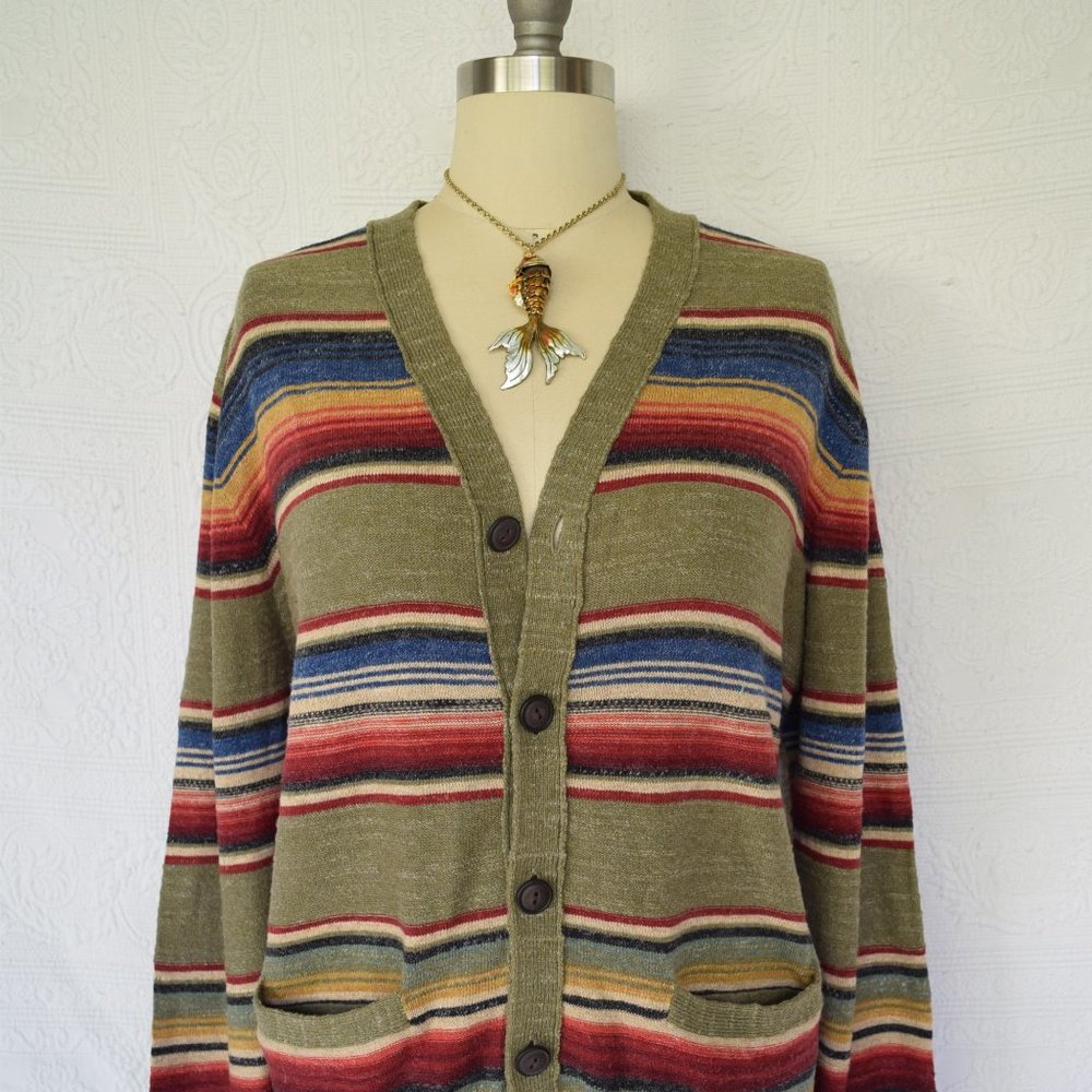 Ralph Lauren Aztec Wool blanket Navajo cardigan - Picture 7 of 10